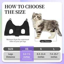 猫狗指甲修剪器，带挂钩的柔软沐浴袋，适用于中小型宠物，辅助美容、喂药和洗澡，宠物美容吊床 - 淺藍色 - 查看 1