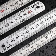 1m/39,4 pulg. Regla de acero inoxidable, gruesa y durable, escala métrica e imperial de alta precisión, resistente a la oxidación, portátil, diseño elegante - regla, regla de acero - Ver 7