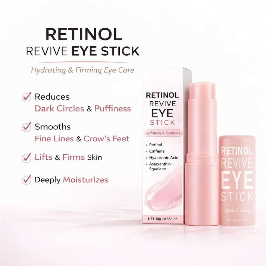 视黄醇和咖啡因眼霜棒，提亮眼周肌肤，焕活修护，紧致细致，保湿滋养，适用于面部和身体 - 全部 - 查看 1