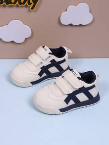 1双春秋新款儿童魔术贴运动鞋，软底休闲幼儿运动鞋，时尚轻便儿童网球鞋 - 藍色 - 查看 8