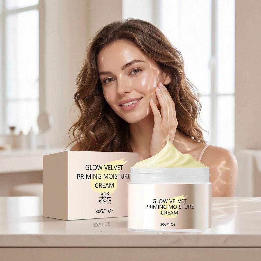 丝绒光泽保湿妆前乳，温和护肤，打造光滑底妆，透明水润，不油腻 - 絲絨光澤妝前保濕霜 - 查看 1