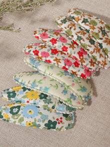 10pcs/Set Cute Floral Water Drop Hair Clips, Fashionable Versatile Hair Accessories - Multicolor - View 5