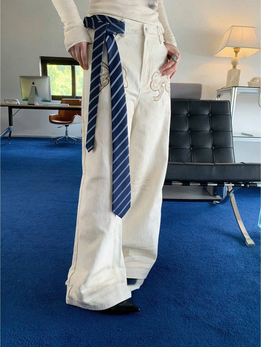 1条蓝色腰带，时尚设计围巾腰带，优雅风格 - 彩色 - 查看 1