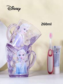 1 chiếc cốc nước trong suốt 260ml hình Elsa hoạt hình Disney, chất liệu AS, dễ thương, có tay cầm, chống vỡ, dùng làm cốc đựng bàn chải đánh răng, cốc súc miệng phòng tắm, cốc nước ép gia đình, cốc đồ uống, cốc nước cho bố mẹ và con cái, cốc tái sử dụng cho các bữa tiệc, quà tặng sinh nhật, tựu trường, đám cưới, ngày lễ. - Màu tím hoa cà - Xem 2