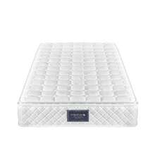 Upholstered Bed With Its Upholstered Headboard, Single Bed With Slatted Base, 90x200cm, In Blue Linen, Medium Firm (With Spring Mattress) - Blue - View 7