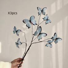1/3pcs Artificial Butterfly Flower Branches, High-End Tabletop Floral Decor, Suitable For Living Room Vase, Luxury Restaurant, Elegant Home, Floral Arrangement, Mother's Day, Easter, Home, Kitchen, Wedding, Party Decoration, Gift Packaging, Restaurant Centerpiece, Seasonal Decor, Dining Table Decoration, Home Wedding Decor - Multicolor - View 25