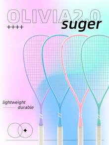 SALYWEE OLIVIA 2.0 Full Carbon Professional-Grade Squash Racquet, Ultra-Light Drone Weighing 150g, 14x18 String Pattern 26lbs, Macaron Color Shemes, A Racket Designed For Professional Players, Free Premium Racquet Bag - Multicolor - View 4