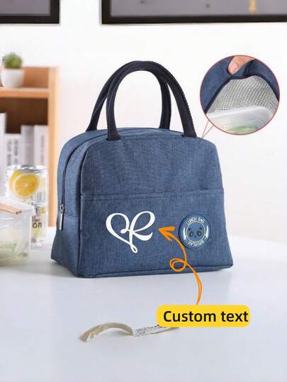 [Personalizado] Bolsa de almuerzo aislada, bolsa térmica para el almuerzo sin contacto con alimentos, personalizable, bolsa térmica para caja de bento para estudiantes, trabajadores de oficina, campamento, bolsa de almacenamiento reforzada, adecuada para estudiantes, picnics al aire libre, trabajadores de oficina