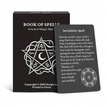 1 Box, HEART BRIDGE Magic Spell Card Game, Tabletop Leisure Game, Create And Explore Your Own Mysterious Magic And Spell , Collector's Item Small Gift, Magic Spell Themed Halloween/Christmas/Thanksgiving Gift, Suitable For Game Night. | 35 Cards | - Black - View 1