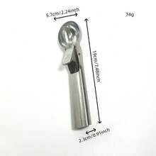 不锈钢冰淇淋勺，带扳机式设计，可放入洗碗机清洗，适用于水果、冰淇淋、酸奶和意式冰淇淋。 - 銀色 - 查看 11