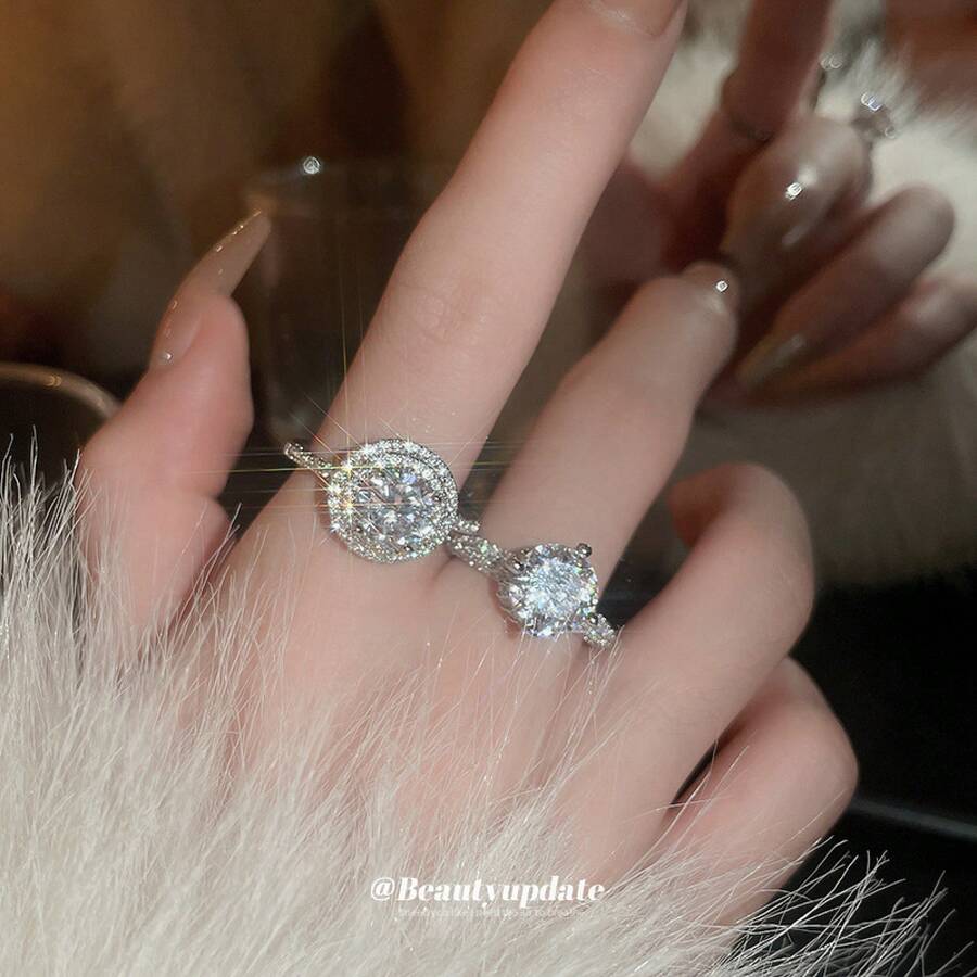 Women Jewelry Sets - Ring - Silver (Round) - View 1