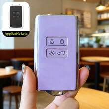 1 pieza Funda protectora práctica de TPU para llaves de coche, adecuada para los modelos Renault Captur, Koleos, Kadjar, Arkana, Megane, Duster, Sandero - Cubierta de llave - Ver 11