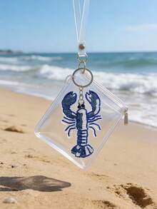 Starfish, Ocean, Sea Turtle, Lobster, Shell Bag Charm, Summer Ocean Style Cute Versatile Fully Rhinestone Bag Pendant - Multicolor - View 3