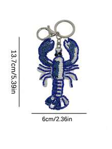 Starfish, Ocean, Sea Turtle, Lobster, Shell Bag Charm, Summer Ocean Style Cute Versatile Fully Rhinestone Bag Pendant - Multicolor - View 8