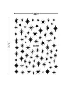 1pc Cool Starry Face Sticker | Niche Dark Style Star Sticker, Decorate Eye Area/Cheeks, Suitable For Hot Girl Makeup, Create Personalized Y2K, KPOP Atmosphere, Face Glitter, Carnival, Face Jewel Sticker, Decorative Sticker - Multicolor - View 4