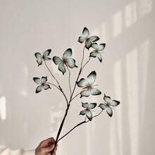 1/3pcs Artificial Butterfly Flower Branches, High-End Tabletop Floral Decor, Suitable For Living Room Vase, Luxury Restaurant, Elegant Home, Floral Arrangement, Mother's Day, Easter, Home, Kitchen, Wedding, Party Decoration, Gift Packaging, Restaurant Centerpiece, Seasonal Decor, Dining Table Decoration, Home Wedding Decor - Multicolor - View 11