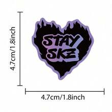 60pcs Black & Purple Cool INS Style Cartoon Graffiti Stickers For Suitcase, Laptop, Guitar, Skateboard, Phone School Supplies - Square - View 3
