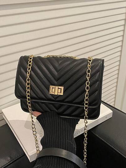 2026 New Fashion Embossed Rhombus Letter Casual Handbag, Netizen Simple Shoulder Crossbody Square Bag For Women