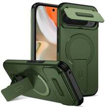 1pc Mecha Protective Phone Case With Hidden Stand And Camera Guard, Suitable For Pixel 8 A 9PRO 10 PROXL - Green - View 13