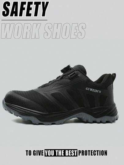 Men's Work Boots, Shock-Absorbing Protective Boots, Puncture-Resistant Anti-Slip Shoes, Lightweight Comfortable Soft-Sole Work Safety Shoes, Composite Toe Safety Shoes, Durable EVA Outsole, Hiking Boots, Men's Work Shoes, Steel Toe Athletic Shoes, Safety Training Shoes, Construction & Casual Wear
