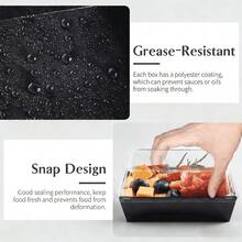 48Pack 5 Inch Paper Charcuterie Boxes With Clear Lids, Square To Go Cake Slice Containers Small Bakery Boxes For Dessert, Cookies, Sandwich, Strawberries (Black) - Black - View 5