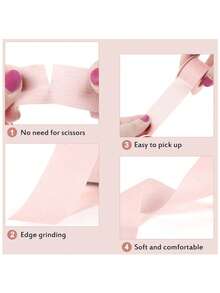 1片无纺布微孔硅胶睫毛胶贴，透气低敏，橙玫瑰红眼皮垫，睫毛嫁接工具 - 彩色 - 查看 7