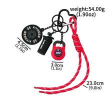 1pc Fitness Keychain For Gym Lovers Premium Gift Sports Enthusiasts Accessories For Workout Bags Water Bottles Heart-Shaped-Shaped Buckle - Multicolor - View 15