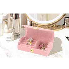 Portable Arched Jewelry Box (Velvet Lining), Large Capacity Jewelry Storage Box For Travel - Multicolor - View 9