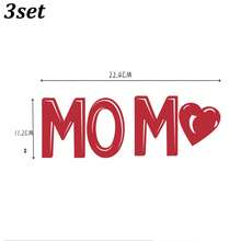 1 Set/3 Sets Gold & Red Rose Acrylic MOM Heart Cake Topper, Suitable For Mother's Day, Mom's Birthday Party, DIY Cake, Dessert Baking Decor - Multicolor - View 9
