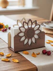 1 buah Kotak Tisu Kayu Motif Bunga Matahari dan Tempat Tisu, Kotak Penyimpanan Tisu Meja Berongga, Cocok untuk Dekorasi Pesta Ulang Tahun Pertama, Dekorasi Pesta Baby Shower, Dekorasi Pesta Pengungkapan Jenis Kelamin Bayi, Dekorasi Meja Makan Dapur, Penyimpanan Tisu Rumah, Dekorasi Ulang Tahun dan Pernikahan, Kebutuhan Sehari-hari, Hadiah Perayaan Pesta Liburan - bunga matahari - View 4