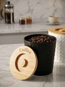 Conjunto de 3 recipientes herméticos para armazenamento doméstico com padrão de diamante e estilo nórdico minimalista. Ideais para armazenar açúcar, café, chá e biscoitos, perfeitos para cozinhas domésticas, cafés, casas de chá, restaurantes e padarias. - Ver 4