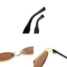 1副女士复古经典椭圆形全框时尚眼镜，适合日常外出、度假、海滩和公路旅行 - 彩色 - 查看 5