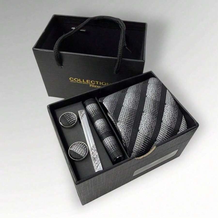 DOZE GOLDEN Premium Quality Traditional Tie Set For Events And Weddings. - 7 Por lo tanto - Ver 1
