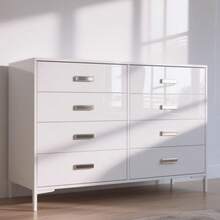 1 Cuộn Giấy Dán Tự Dẹp Màu Trắng, Giấy Dán Tự Dẹp Bằng Vinyl Bóng Cho Mặt Bàn Bếp, Tủ Bếp, Tủ Quần Áo, Đồ Nội Thất Tự Làm (DIY) - màu trơn - Xem 8