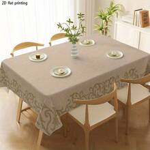 1pc Elegant Beige Tablecloth - Soft, Machine Washable, Easy To Clean, Rectangular Design For Indoor/Outdoor Use, Perfect For Themed Parties & Home Decor - Nhiều màu - Xem 2