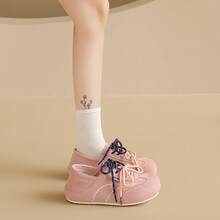 Women's Sneakers New Thick Soled Height-Increasing Women's White Shoes Can Be Paired With Various Pants And Clothes Outdoor Sports Shoes Street Style - Hồng - Xem 4