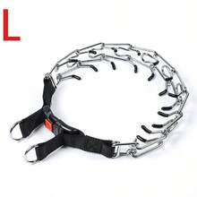 1pc Adjustable Non-Choke Dog Training Collar With Quick Release Buckle, Suitable For Small/Medium/Large Dogs, Stainless Steel Clasp Collar With Metal Chain, Convenient For Walking, Training, Hunting - Silver - View 10