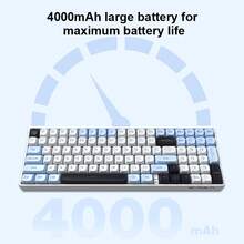 S100Pro 无线可定制机械键盘，三种模式（蓝牙/2.4G/有线），98键全键热插拔，低延迟电竞游戏设计 - 查看 5