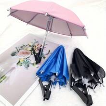 Paraguas portátil mini con clip universal, sombrilla para exteriores para teléfonos, Kindle, dispositivos de navegación, protector de pantalla antirreflejo, protección contra la lluvia y el sol, esencial para viajes - A - Ver 6