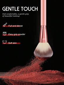 42PCS Makeup Tools Set Including:25PCS Makeup Brush Set+1pc Multi-Functional Zipper Toiletry And Cosmetic Bag Waterproof+1pc Hairband+3PCS Makeup Sponges+3PCS Triangle Powder Puffs+1pc Makeup Brush Cleaning Tools+3PCS Mini Makeup Sponges+3PCS Mini Air Cushion Powder Puffs+2PCS Hand Bowl Strap,All-In-One & Beginner-Friendly | Travel-Ready & Gift-Ready | Perfect For Newbies/Her - Multicolor - View 4