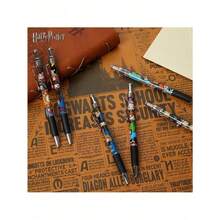 6支/套 华纳兄弟官方授权 顺滑书写凝胶笔和圆珠笔，办公用品，不晕染墨水，哈利、赫敏、罗恩，魔法世界，返校礼物文具 - A - 查看 2