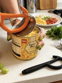 1pc Can Opener, Anti-Slip Handle, Plastic Manual Can Opener, And Easy To Hold, Durable Plastic Structure, Kitchen Can Opener - View 3