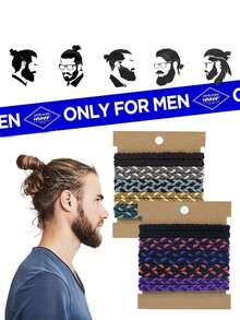 (10 chiếc/thẻ) Dây buộc tóc bện nhiều màu, phù hợp cho cả nam và nữ, dùng để buộc tóc đuôi ngựa, dây chun buộc tóc, dây buộc tóc chống trượt, phụ kiện tóc bền chắc, độ đàn hồi cao, dây buộc tóc thắt nút. - Nhiều màu - Xem 1