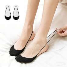 8pcs/4pcs/1 Pair Delicate Invisible Strap Loafer Socks, Balancing Aesthetics And Practicality In Low-Cut Socks - Multicolor - View 2