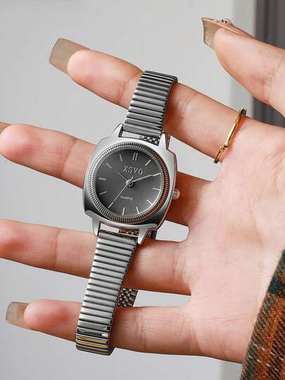 1 chiếc đồng hồ nữ JUSMI sang trọng, thanh lịch, tối giản, mặt tròn, máy quartz, thiết kế độc đáo, thời trang, thích hợp làm quà tặng cuối năm, sinh nhật, quà tặng ngày lễ.