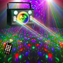 RGB 7透镜DJ舞台灯，声控7色旋转灯，适用于KTV、酒吧、派对、圣诞节、万圣节、生日、婚礼、娱乐氛围营造 - Dj Disco light - 查看 14