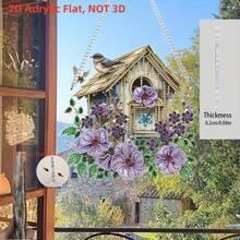 Bộ tranh đính đá 2D phẳng 4 mùa dành cho người lớn - Tranh số DIY hình tổ chim, thích hợp trang trí phòng và dịp lễ. - A - Xem 7