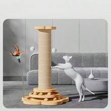 Trụ cào móng cho mèo bền chắc, không rụng lông, có tấm cào móng nâng cao, bảng cào móng thẳng đứng mới, đồ chơi tự giải trí bền chắc cho mèo. - Xem 5