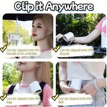 YAIUZGOO 车载夹式风扇，带LED显示屏，智能夹式风扇，100档风速设置，带LED显示屏，可充电，多功能个人送风，非常适合办公室、汽车、伞下和旅行时使用。 - A - 查看 9