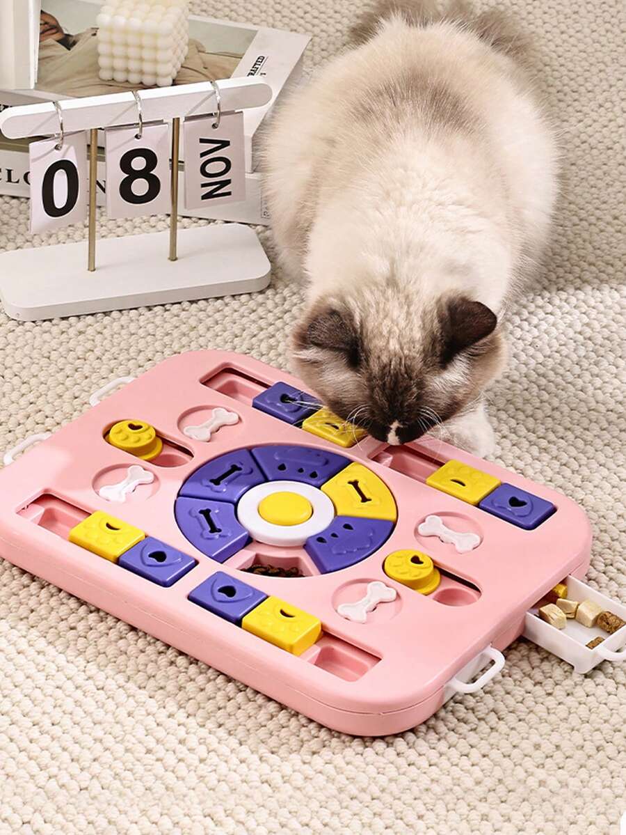 互动式慢食狗碗，防滑益智喂食器玩具，猫狗益智食物游戏